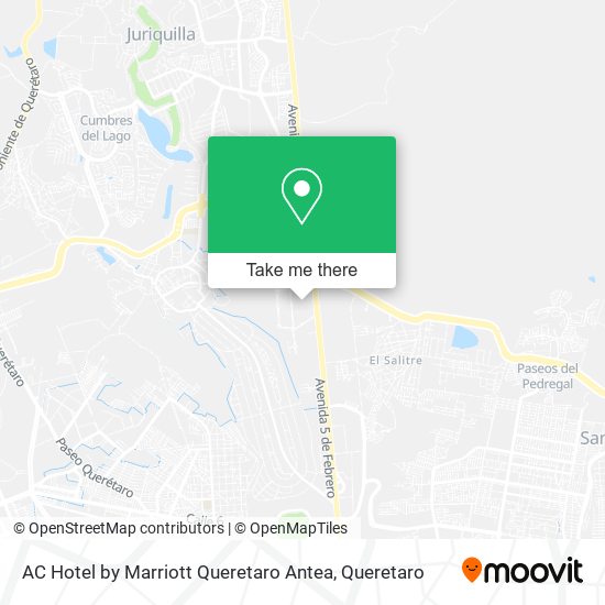 AC Hotel by Marriott Queretaro Antea map