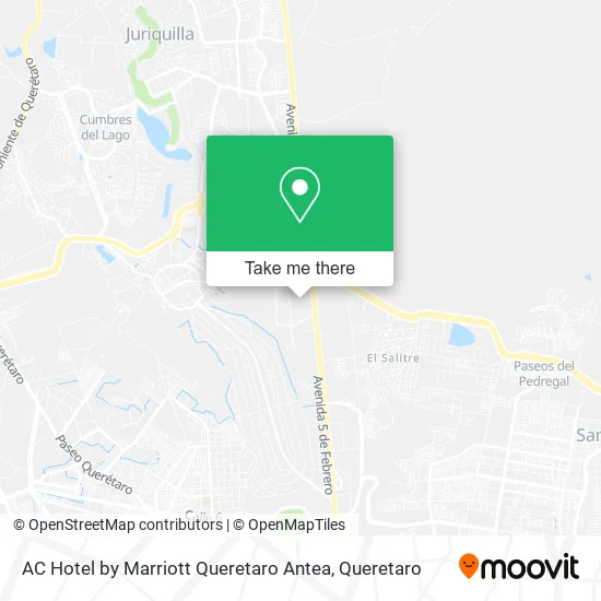 AC Hotel by Marriott Queretaro Antea map