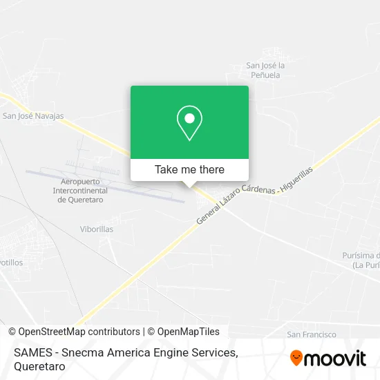 Mapa de SAMES - Snecma America Engine Services