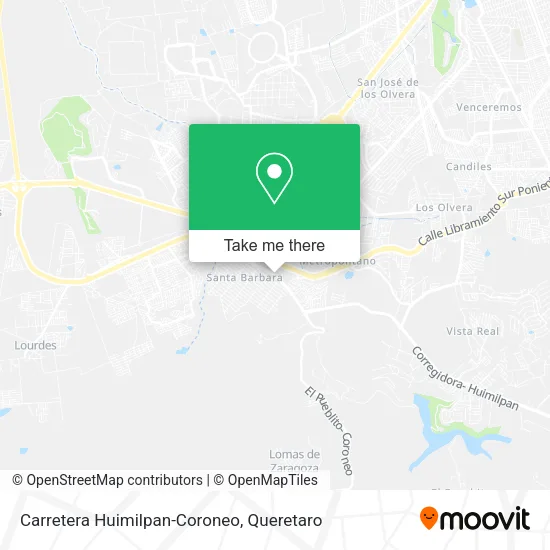Carretera Huimilpan-Coroneo map