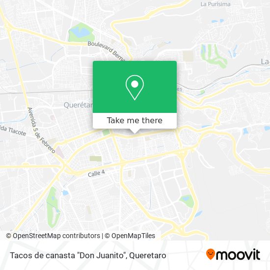 Tacos de canasta "Don Juanito" map