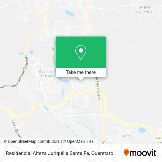 Mapa de Residencial Alteza Juriquilla Santa Fe