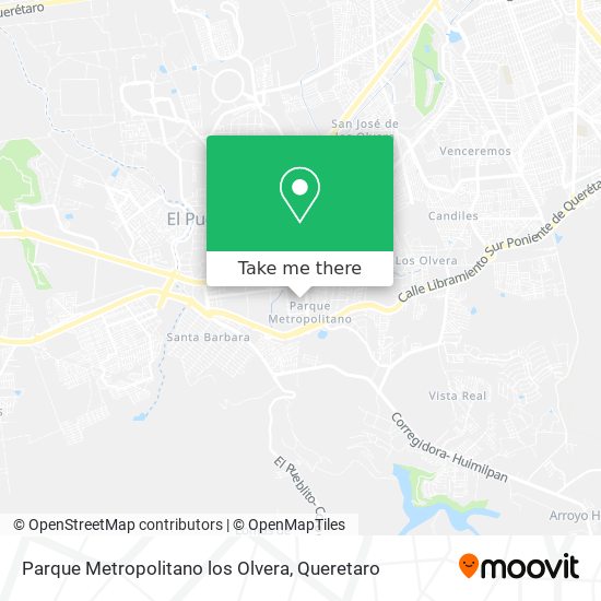 Mapa de Parque Metropolitano los Olvera