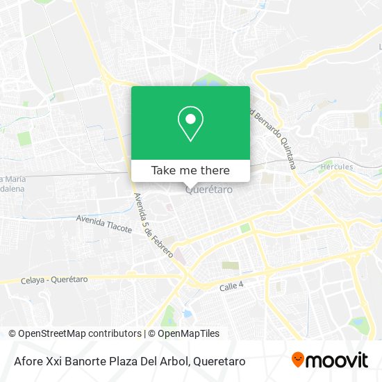 Mapa de Afore Xxi Banorte Plaza Del Arbol