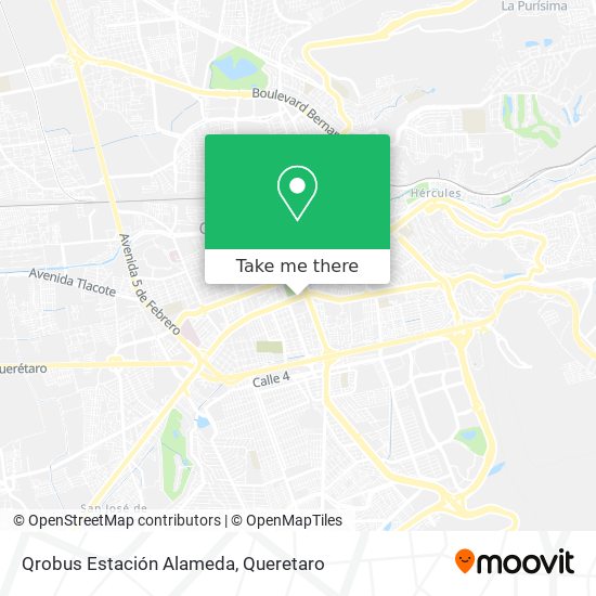 Qrobus Estación Alameda map