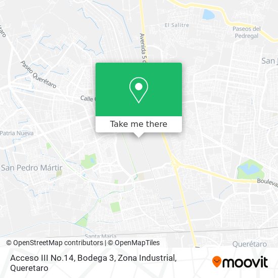 Mapa de Acceso III No.14, Bodega 3, Zona Industrial