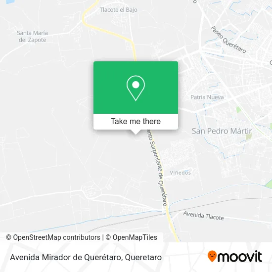 Avenida Mirador de Querétaro map