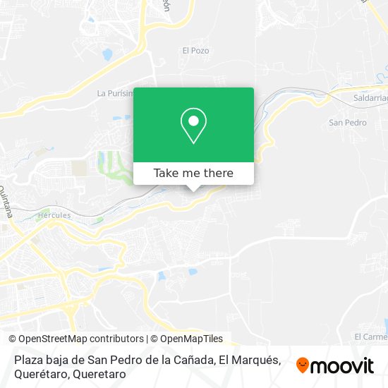 Mapa de Plaza baja de San Pedro de la Cañada, El Marqués, Querétaro