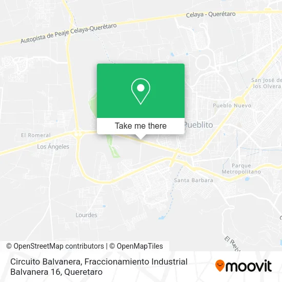 Mapa de Circuito Balvanera, Fraccionamiento Industrial Balvanera 16