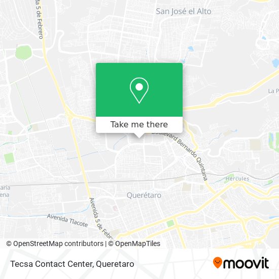 Mapa de Tecsa Contact Center
