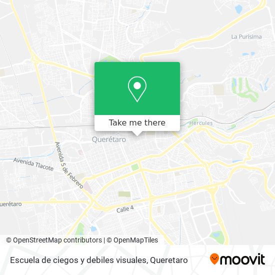 Mapa de Escuela de ciegos y debiles visuales