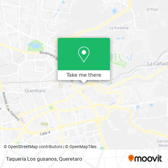 Mapa de Taquería Los gusanos