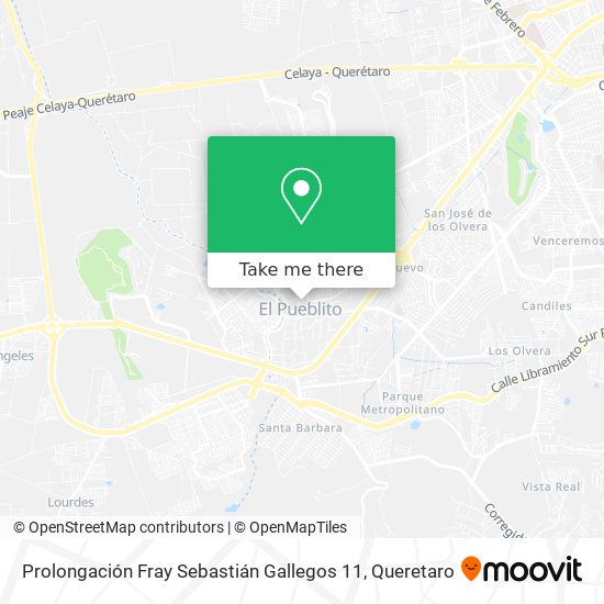 Prolongación Fray Sebastián Gallegos 11 map