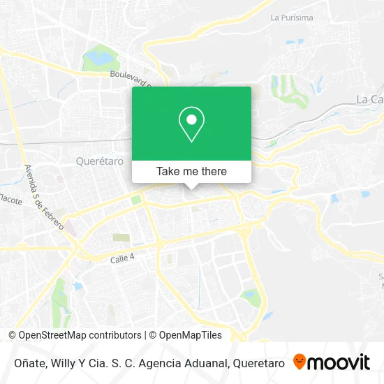Mapa de Oñate, Willy Y Cia. S. C. Agencia Aduanal