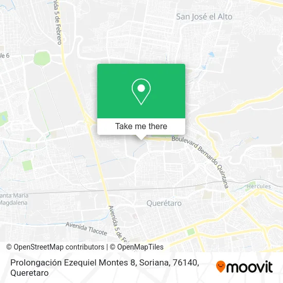 Mapa de Prolongación Ezequiel Montes 8, Soriana, 76140