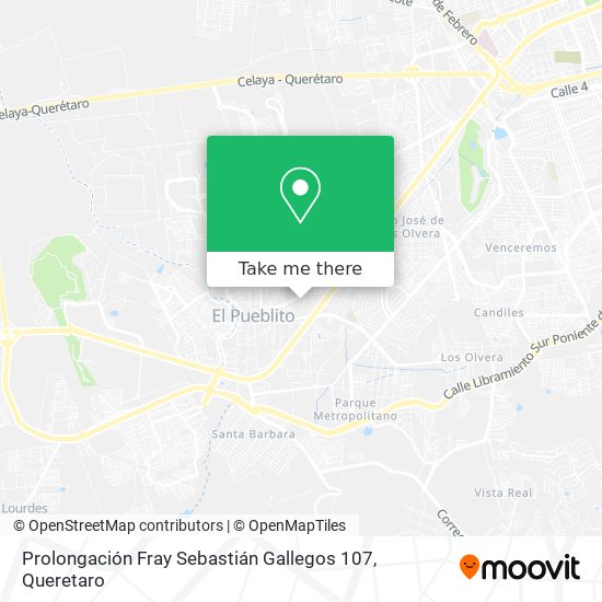 Prolongación Fray Sebastián Gallegos 107 map