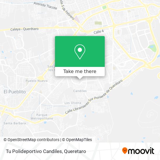 Tu Polideportivo Candiles map