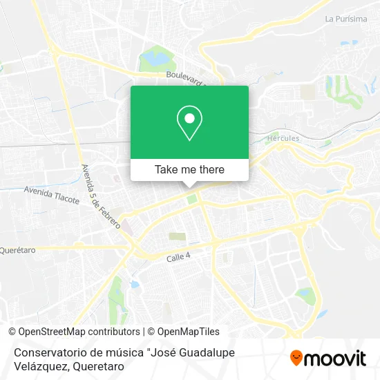 Mapa de Conservatorio de música "José Guadalupe Velázquez