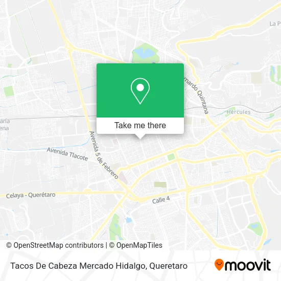 Mapa de Tacos De Cabeza Mercado Hidalgo