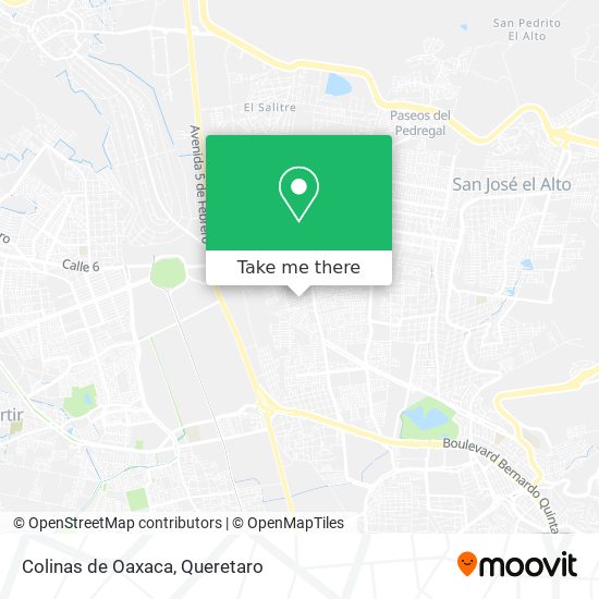 Mapa de Colinas de Oaxaca