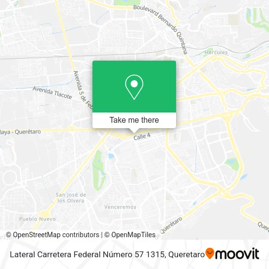 Mapa de Lateral Carretera Federal Número 57 1315
