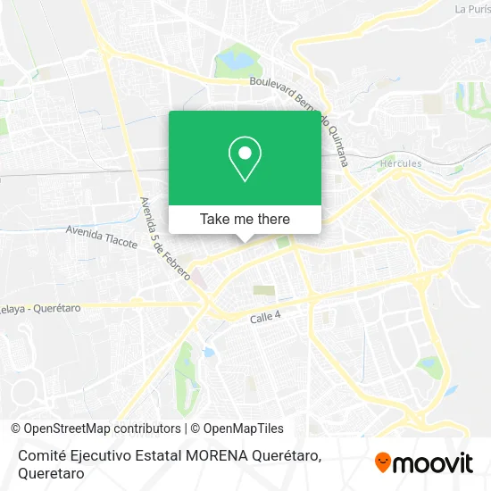 Mapa de Comité Ejecutivo Estatal MORENA Querétaro