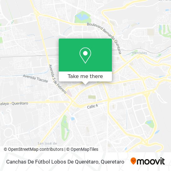 How to get to Canchas De Fútbol Lobos De Querétaro in Santiago De Querétaro  by Bus?