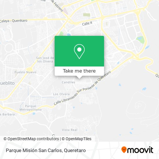 Parque Misión San Carlos map
