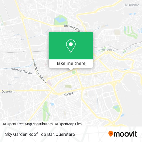 How to get to Sky Garden Roof Top Bar in Santiago De Querétaro by Bus?