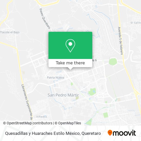 Quesadillas y Huaraches Estilo México map