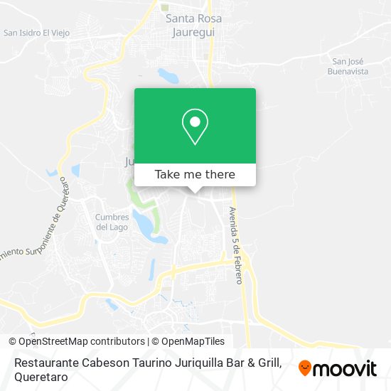 Restaurante Cabeson Taurino Juriquilla Bar & Grill map