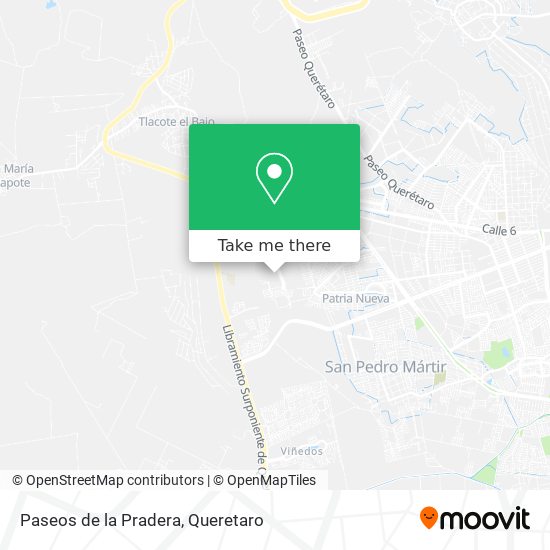 Paseos de la Pradera map