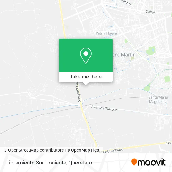 Mapa de Libramiento Sur-Poniente