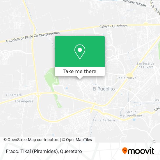 Fracc. Tikal (Piramides) map
