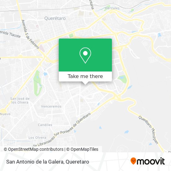 San Antonio de la Galera map