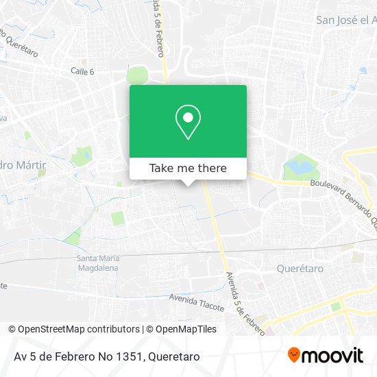 Av 5 de Febrero No 1351 map