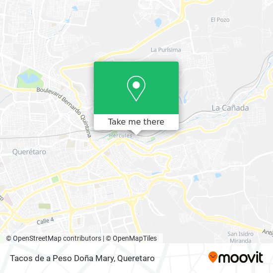 Tacos de a Peso Doña Mary map