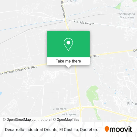 Mapa de Desarrollo Industrial Oriente, El Castillo