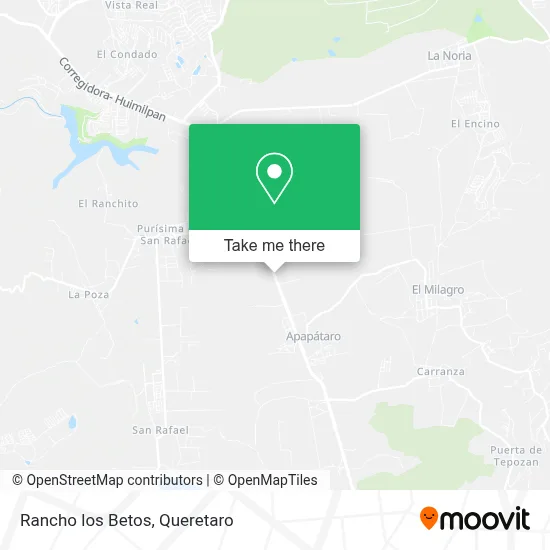 Rancho los Betos map