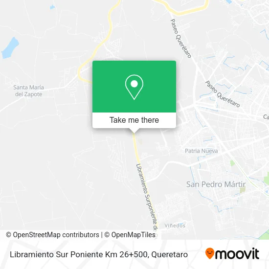 Mapa de Libramiento Sur Poniente Km 26+500