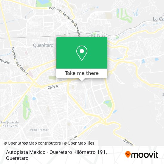 Autopista Mexico - Queretaro Kilómetro 191 map