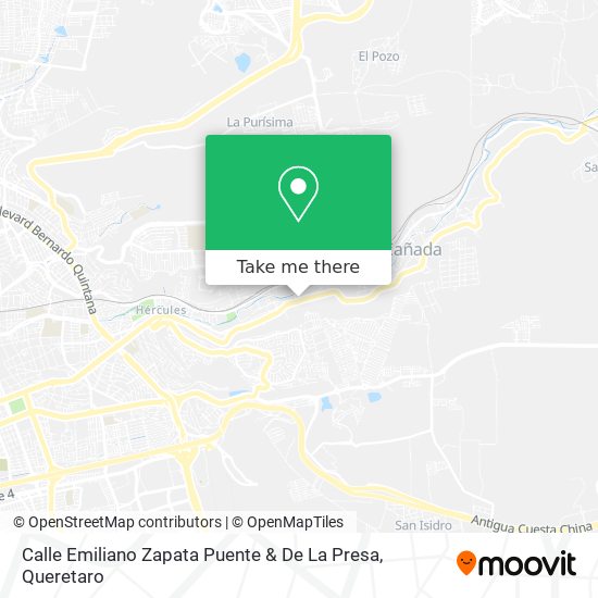 Calle Emiliano Zapata Puente & De La Presa map