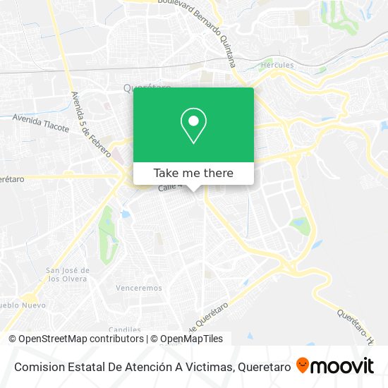 Mapa de Comision Estatal De Atención A Victimas