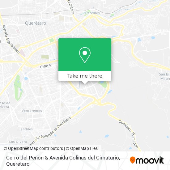 Cerro del Peñón & Avenida Colinas del Cimatario map