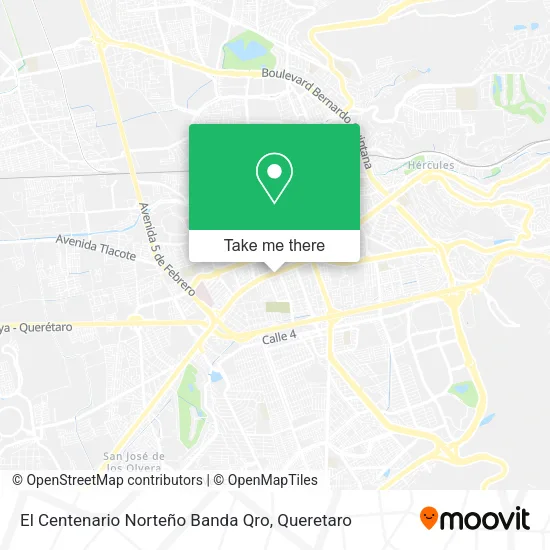 Mapa de El Centenario Norteño Banda Qro