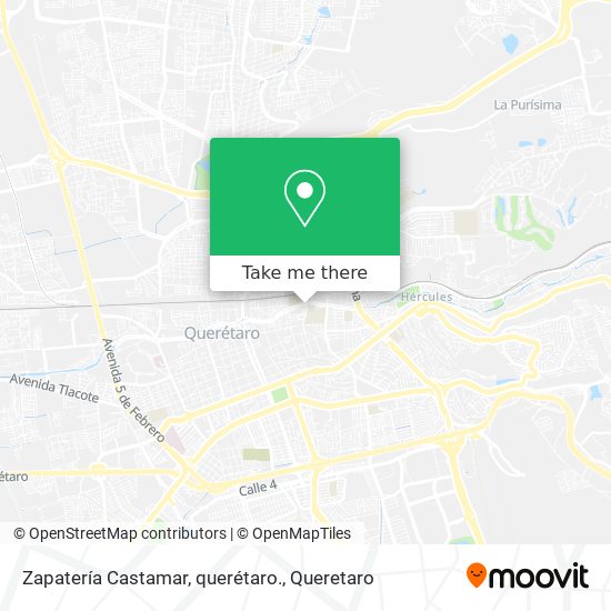 Zapatería Castamar, querétaro. map
