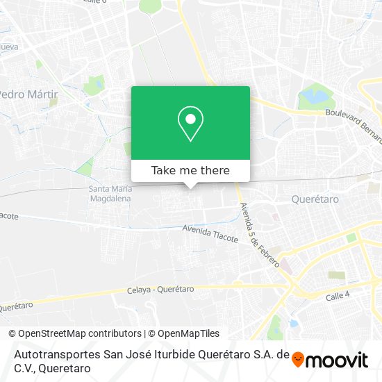 How to get to Autotransportes San José Iturbide Querétaro . de . in  Santa María Magdalena by Bus?