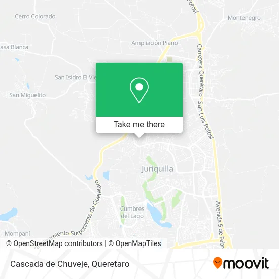 Cascada de Chuveje map