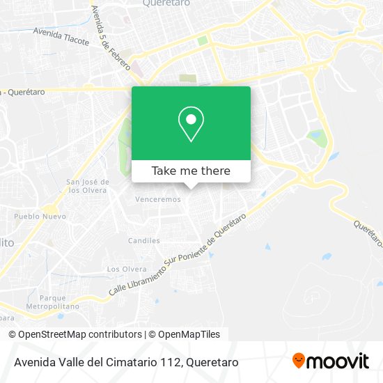 Mapa de Avenida Valle del Cimatario 112