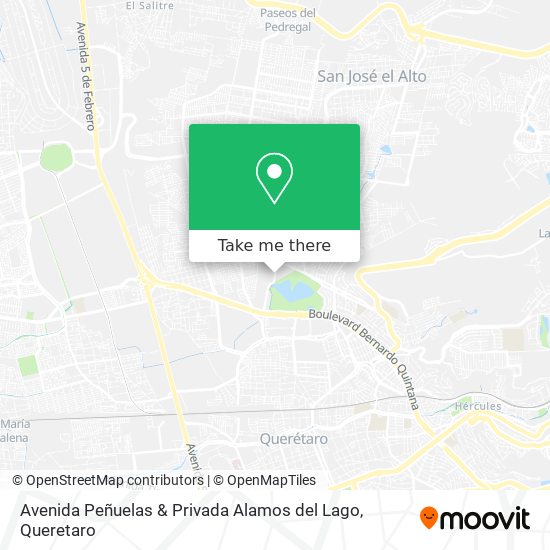 Mapa de Avenida Peñuelas & Privada Alamos del Lago